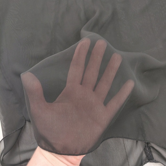 Zara Woman sheer black v-neck pintuck cami d24 - Picture 7 of 7